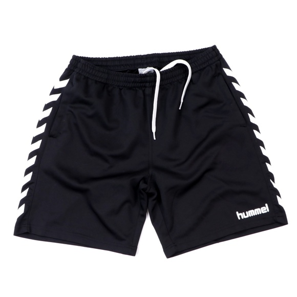 Vtg Hummel Mens XL Taped Logo Soccer Shorts Black - Picture 1 of 9